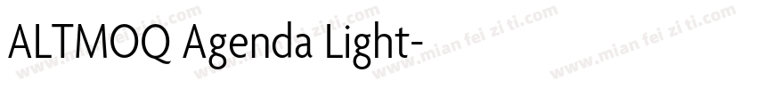 ALTMOQ Agenda Light字体转换
